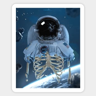 Astronaut Skeleton Sticker